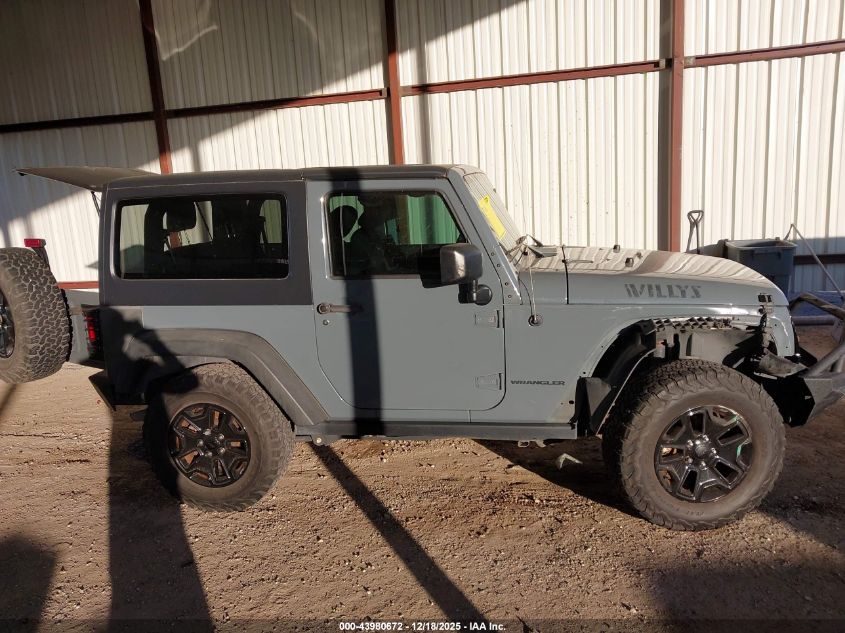 2015 Jeep Wrangler Willys Wheeler VIN: 1C4AJWAG2FL568323 Lot: 43980672