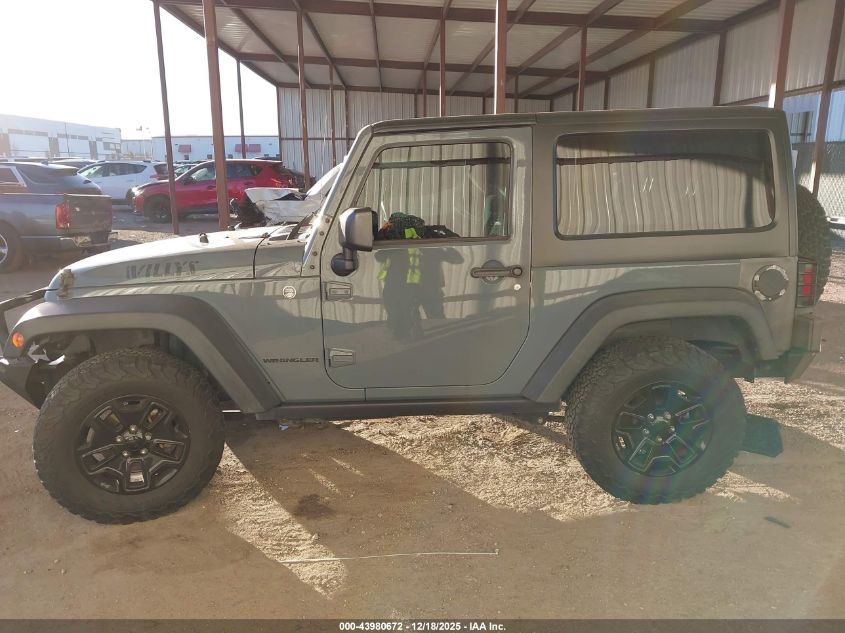 2015 Jeep Wrangler Willys Wheeler VIN: 1C4AJWAG2FL568323 Lot: 43980672