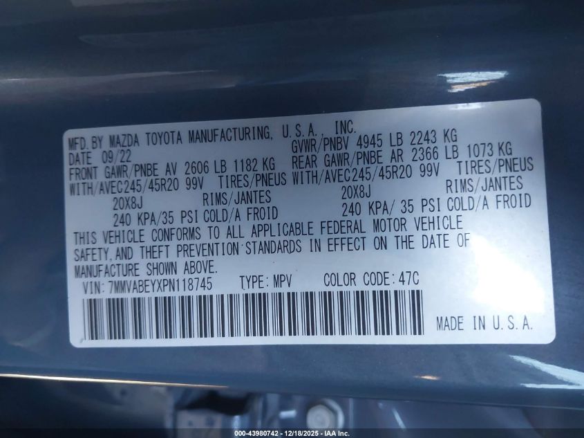 2023 Mazda Cx-50 2.5 Turbo Premium Plus VIN: 7MMVABEYXPN118745 Lot: 43980742