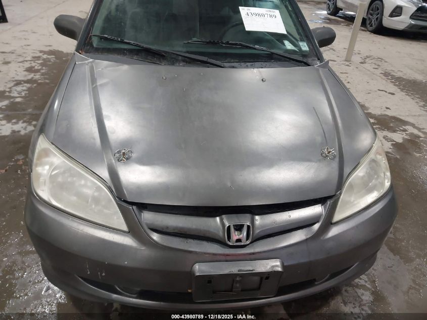 2004 Honda Civic Lx VIN: 2HGES165X4H636159 Lot: 43980789