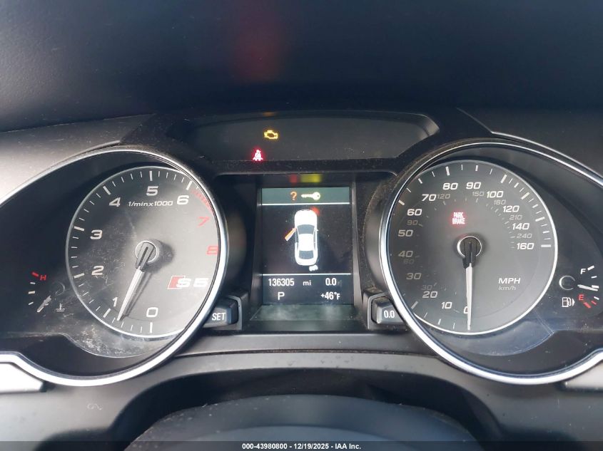 2013 Audi S5 3.0T Premium Plus VIN: WAUCGAFRXDA043505 Lot: 43980800