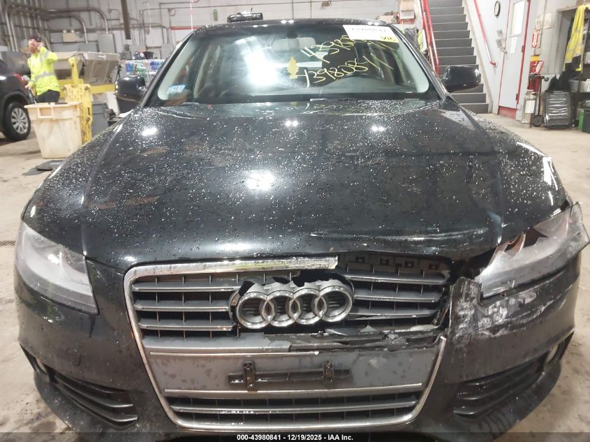 2012 Audi A4 2.0T Premium VIN: WAUAFAFL2CA118444 Lot: 43980841