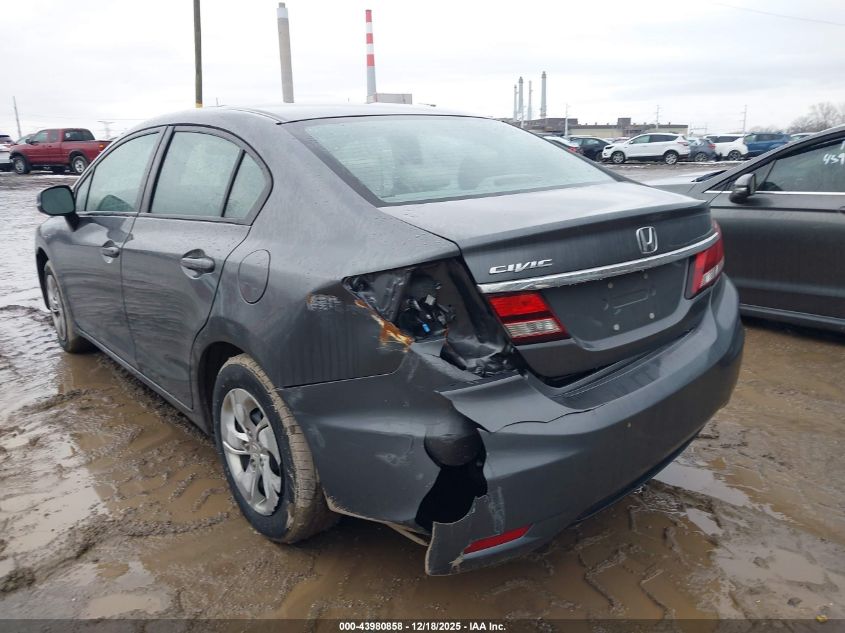2013 Honda Civic Lx VIN: 2HGFB2F52DH545560 Lot: 43980858