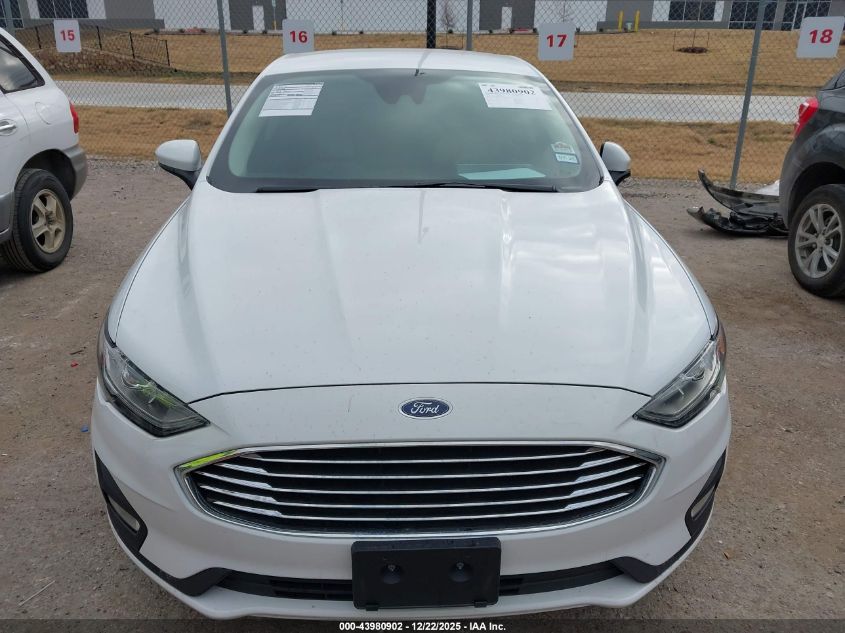 2019 Ford Fusion Se VIN: 3FA6P0HD2KR170060 Lot: 43980902
