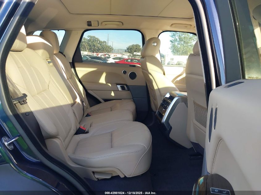 2016 Land Rover Range Rover Sport 3.0L V6 Supercharged Hse VIN: SALWR2PF7GA113625 Lot: 43981024