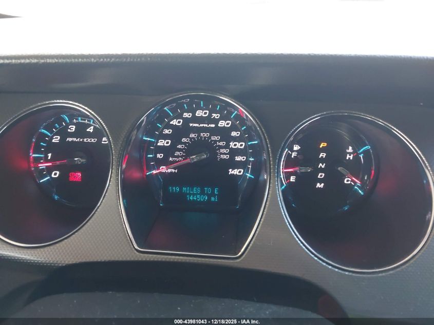 2012 Ford Taurus Sel VIN: 1FAHP2EW0CG127114 Lot: 43981043