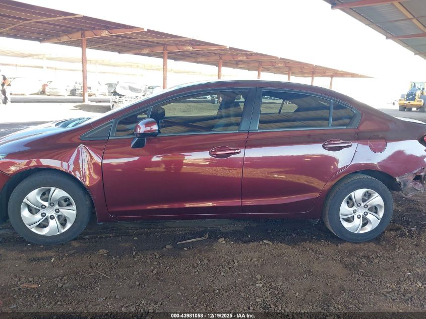 2013 Honda Civic Lx VIN: 19XFB2F5XDE283913 Lot: 43981058