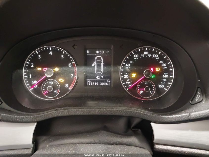 2012 Volkswagen Passat 2.5L Se VIN: 1VWBP7A3XCC048269 Lot: 43981108