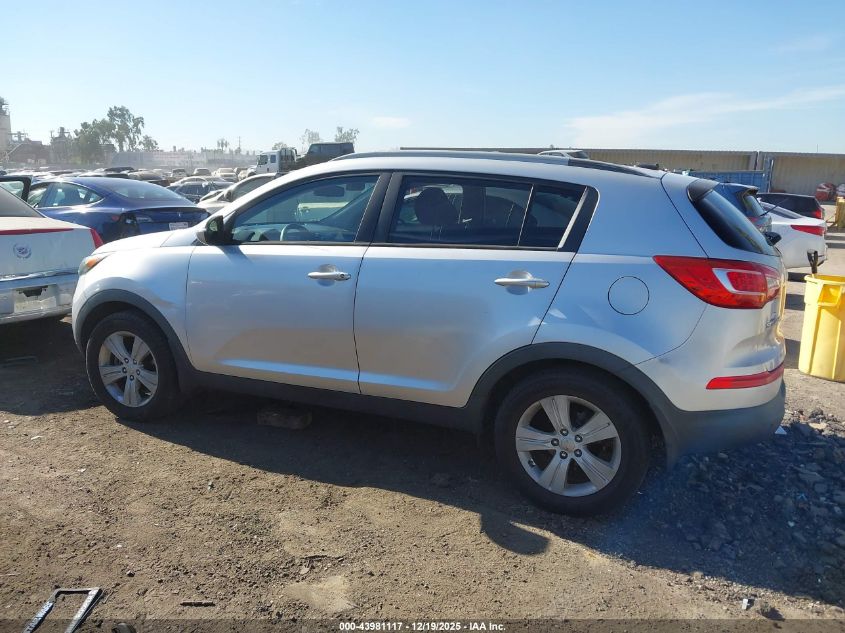 2013 Kia Sportage Lx VIN: KNDPB3A20D7452375 Lot: 43981117