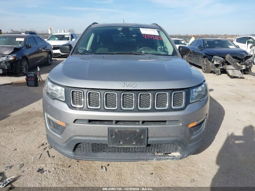 2018 Jeep Compass Sport Fwd VIN: 3C4NJCAB6JT255003 Lot: 43981130