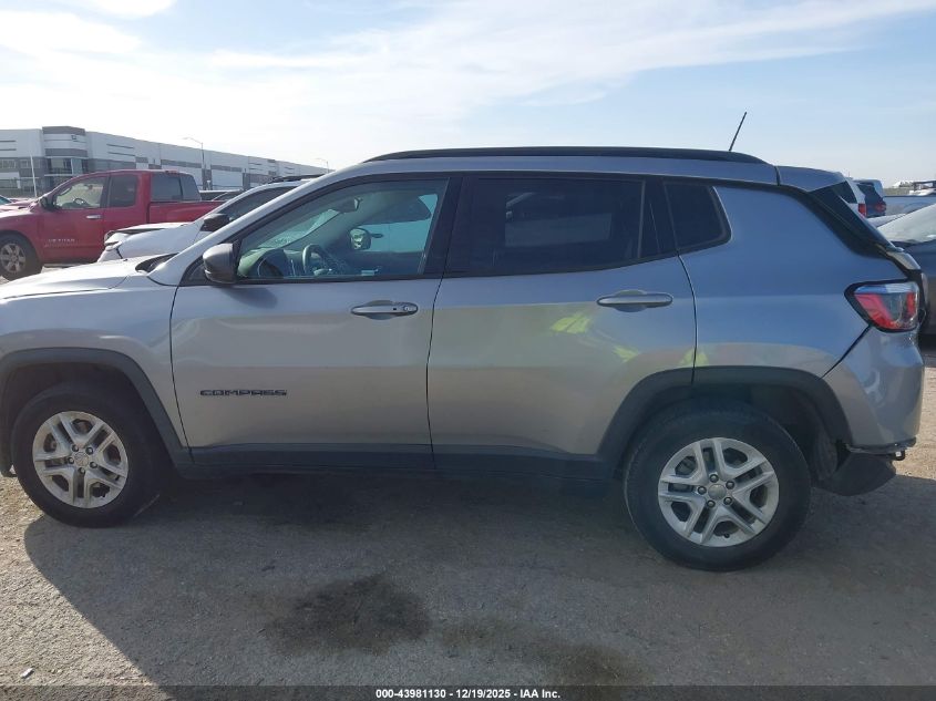 2018 Jeep Compass Sport Fwd VIN: 3C4NJCAB6JT255003 Lot: 43981130