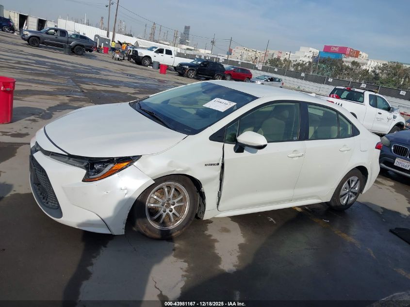 2021 Toyota Corolla Hybrid Le VIN: JTDEAMDE3MJ032859 Lot: 43981167