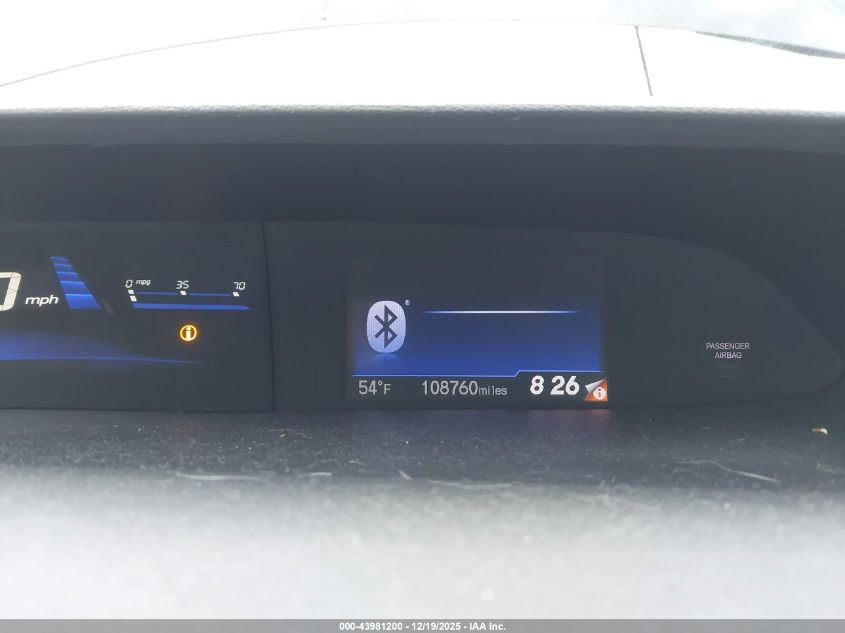 2013 Honda Civic Lx VIN: 2HGFG3B51DH511977 Lot: 43981200