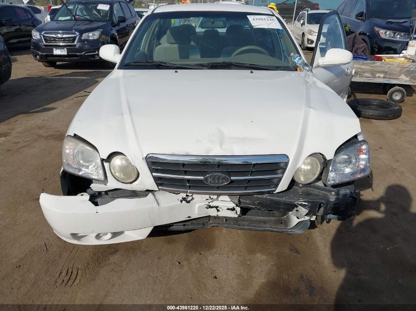 2005 Kia Optima Ex/Lx VIN: KNAGD126255398992 Lot: 43981220