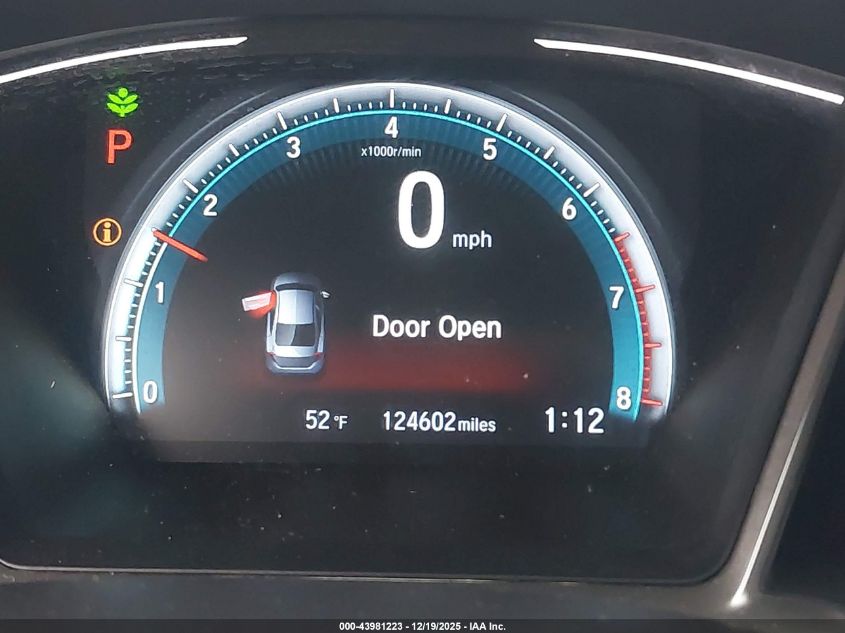 2017 Honda Civic Ex-T VIN: 19XFC1F30HE206835 Lot: 43981223