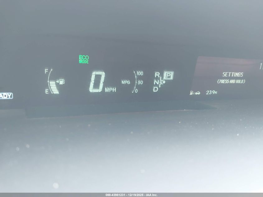 2011 Toyota Prius Two VIN: JTDKN3DUXB1420161 Lot: 43981231