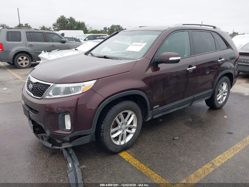 2015 Kia Sorento Lx VIN: 5XYKTCA66FG614901 Lot: 43981261