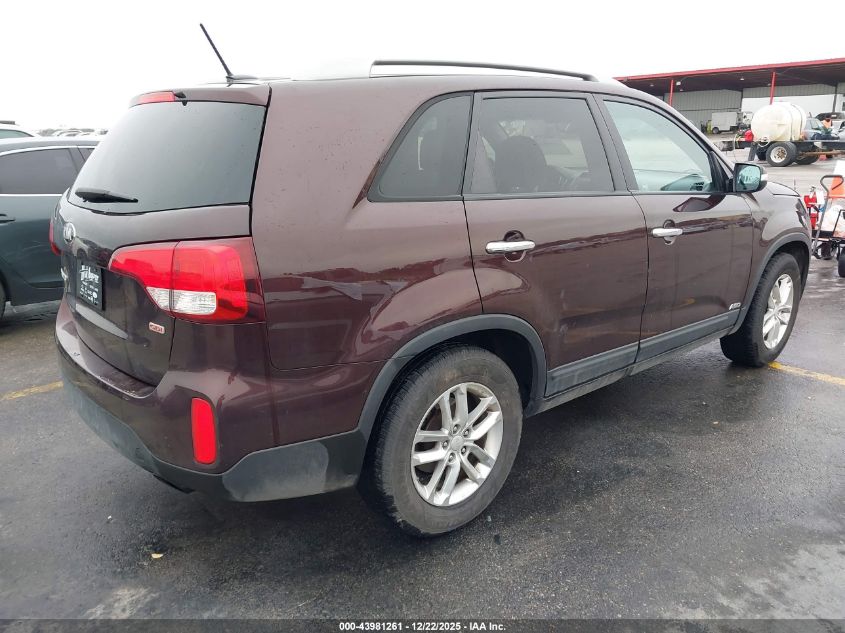 2015 Kia Sorento Lx VIN: 5XYKTCA66FG614901 Lot: 43981261