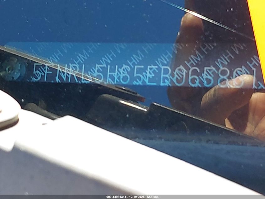 2014 Honda Odyssey Ex-L VIN: 5FNRL5H65EB065861 Lot: 43981314