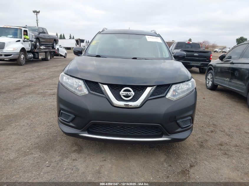 2016 Nissan Rogue S/Sl/Sv VIN: KNMAT2MT5GP698229 Lot: 43981347