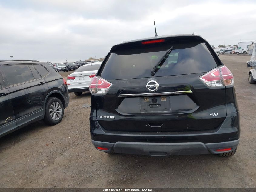 2016 Nissan Rogue S/Sl/Sv VIN: KNMAT2MT5GP698229 Lot: 43981347