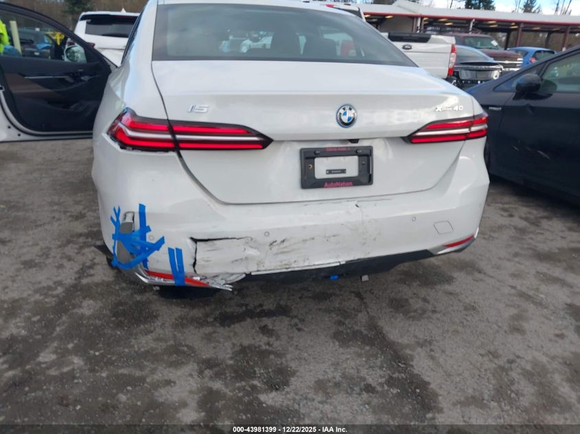 2025 BMW I5 xDrive40 VIN: WBY13HG02SCS72257 Lot: 43981399
