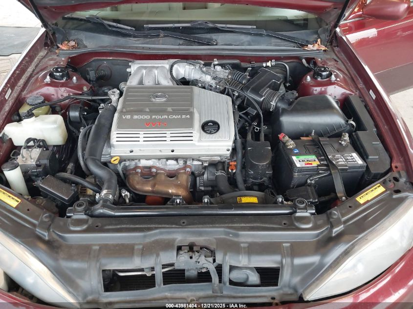 2000 Lexus Es 300 VIN: JT8BF28G6Y5084679 Lot: 43981404