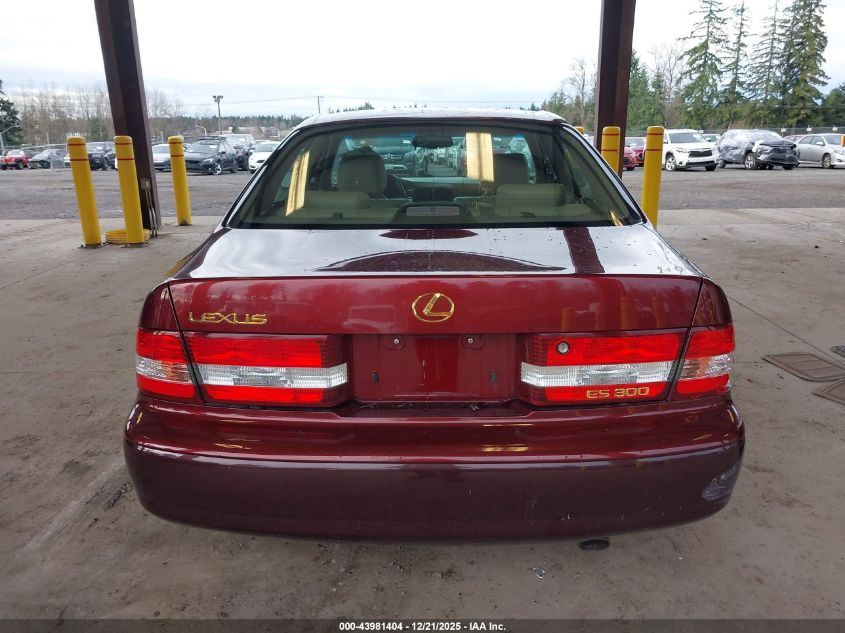 2000 Lexus Es 300 VIN: JT8BF28G6Y5084679 Lot: 43981404