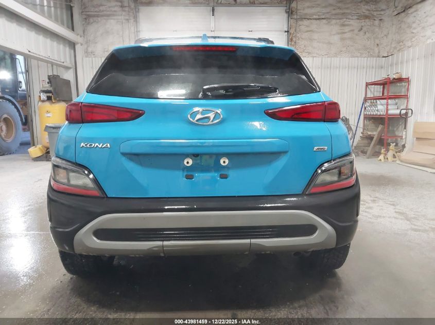 2022 Hyundai Kona Sel VIN: KM8K6CAB3NU757429 Lot: 43981459