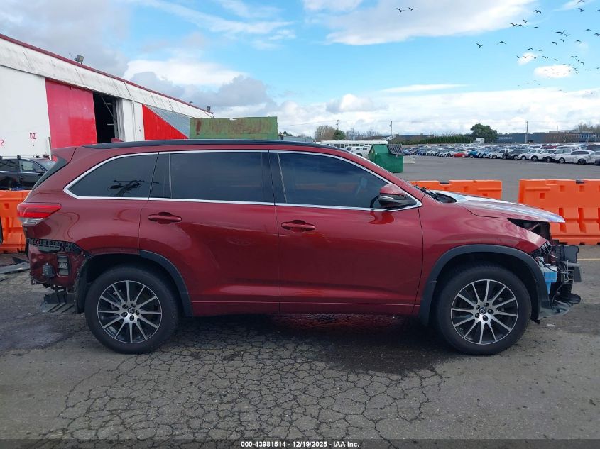 2018 Toyota Highlander Se VIN: 5TDJZRFH7JS547177 Lot: 43981514