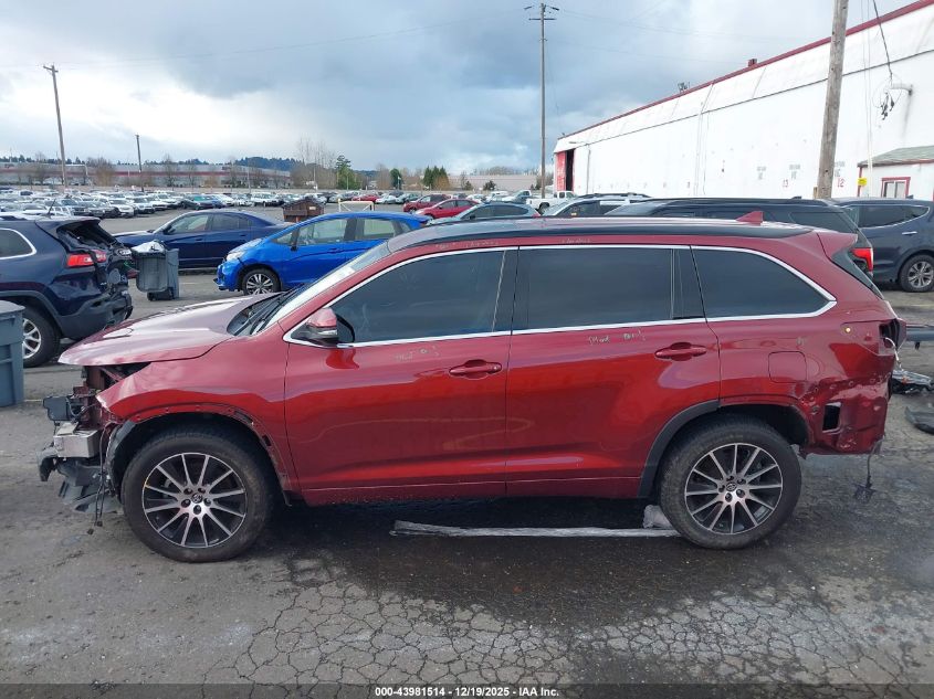 2018 Toyota Highlander Se VIN: 5TDJZRFH7JS547177 Lot: 43981514
