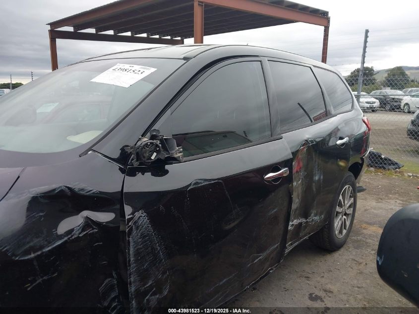 2013 Nissan Pathfinder S VIN: 5N1AR2MN7DC656014 Lot: 43981523