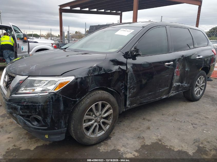 2013 Nissan Pathfinder S VIN: 5N1AR2MN7DC656014 Lot: 43981523