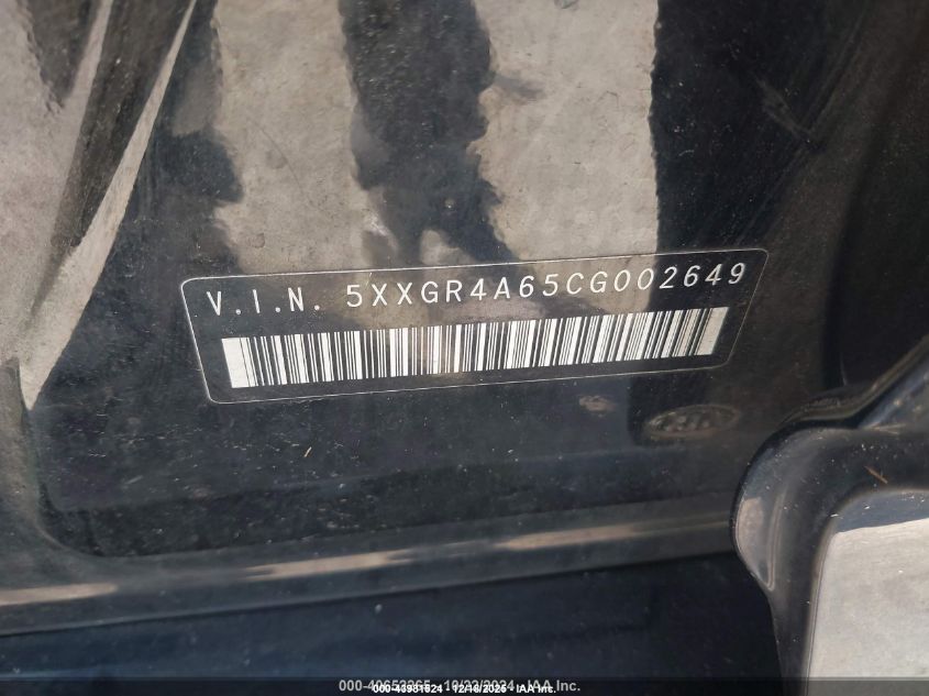 2012 Kia Optima Sx VIN: 5XXGR4A65CG002649 Lot: 43981524