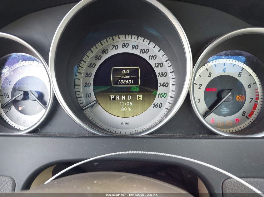 2012 Mercedes-Benz C 250 Sport VIN: WDDGF4HB0CR204345 Lot: 43981567