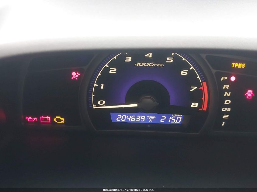 2009 Honda Civic Lx VIN: 19XFA165X9E048450 Lot: 43981578