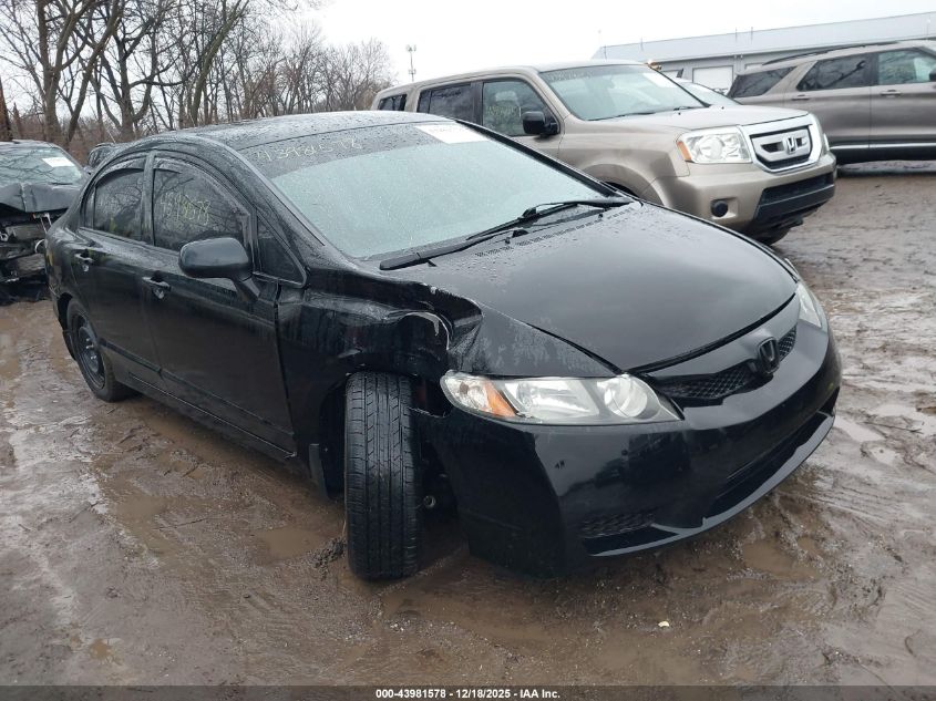 2009 Honda Civic Lx VIN: 19XFA165X9E048450 Lot: 43981578