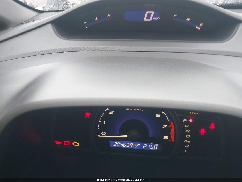 2009 Honda Civic Lx VIN: 19XFA165X9E048450 Lot: 43981578