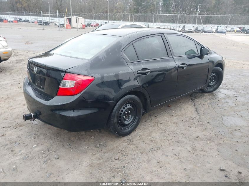 2012 Honda Civic Lx VIN: 19XFB2F51CE107332 Lot: 43981601
