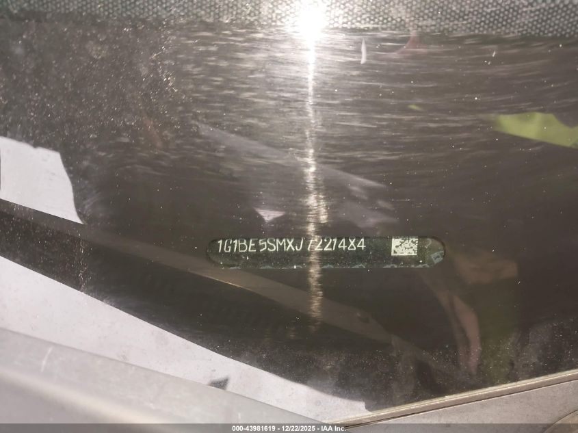 2018 Chevrolet Cruze Lt Auto VIN: 1G1BE5SMXJ7221484 Lot: 43981619