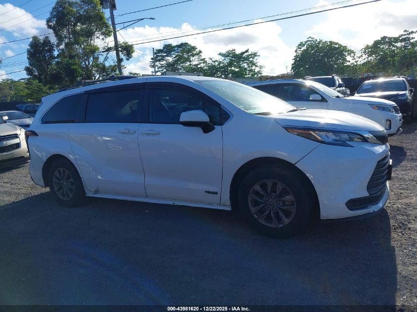 2021 Toyota Sienna Le VIN: 5TDKRKEC1MS071403 Lot: 43981620