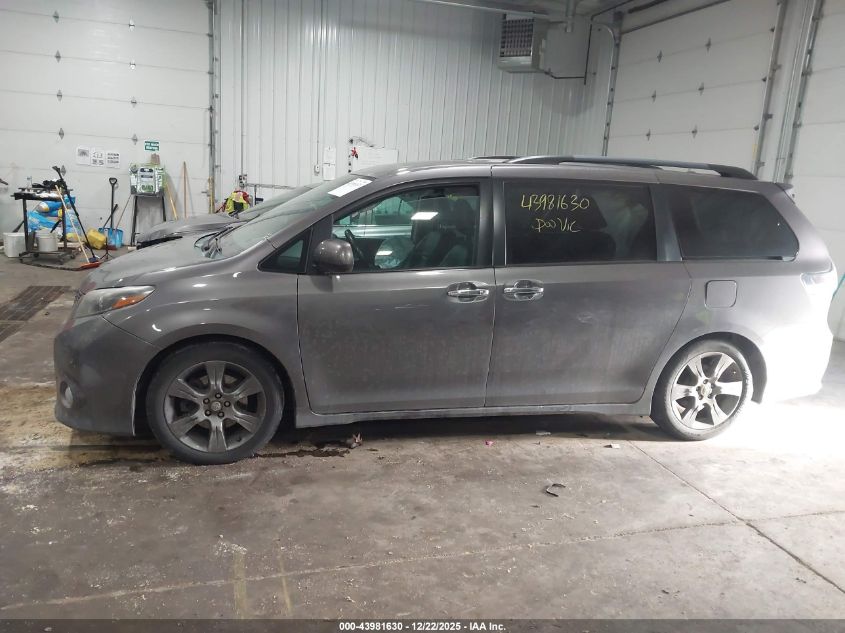 2015 Toyota Sienna Se 8 Passenger VIN: 5TDXK3DCXFS563707 Lot: 43981630