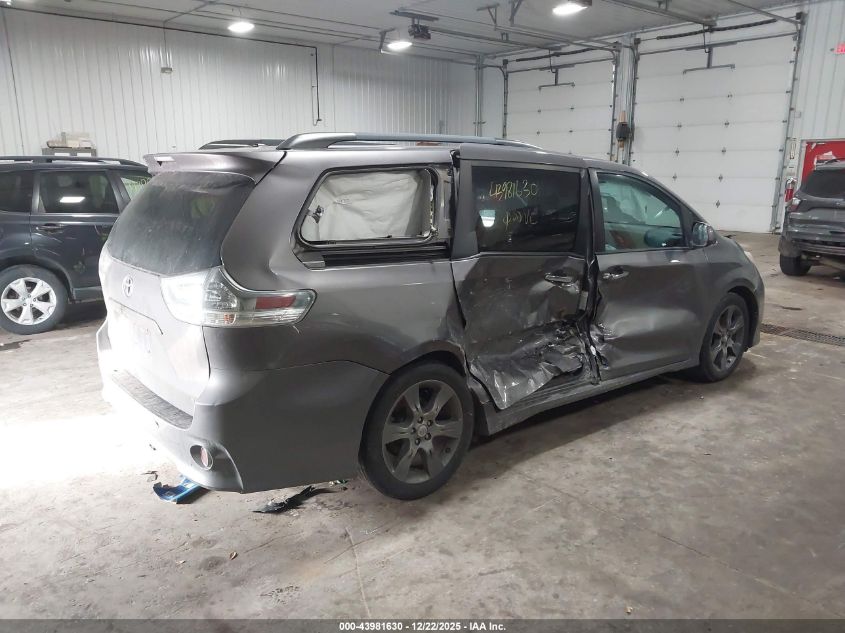 2015 Toyota Sienna Se 8 Passenger VIN: 5TDXK3DCXFS563707 Lot: 43981630
