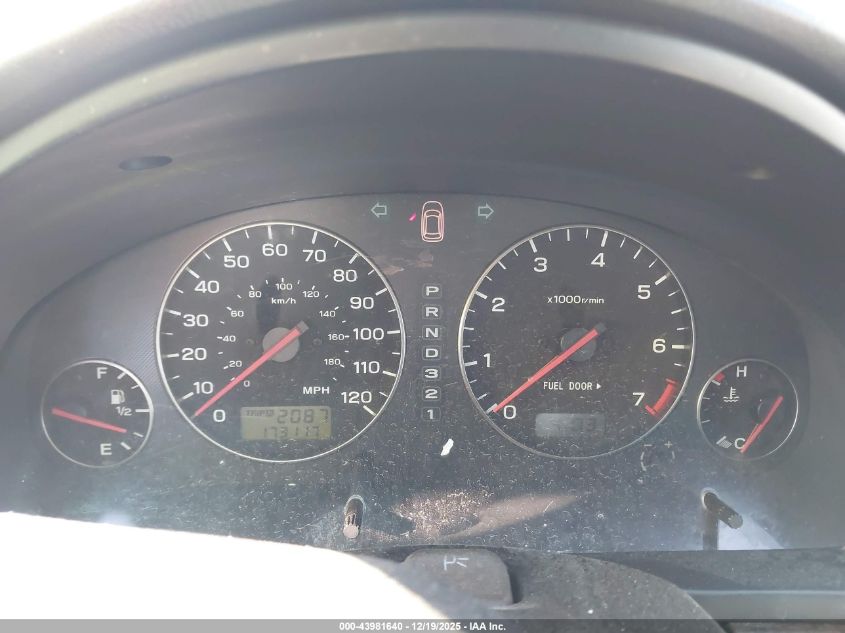 2003 Subaru Outback H6-3.0 VIN: 4S3BH895037645709 Lot: 43981640