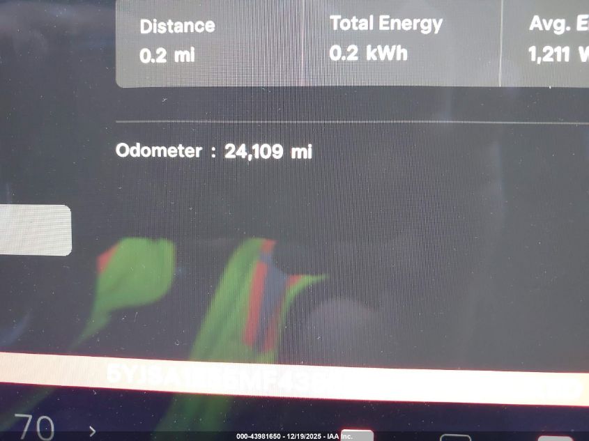 2021 Tesla Model S Long Range Dual Motor All-Wheel Drive VIN: 5YJSA1E55MF438892 Lot: 43981650