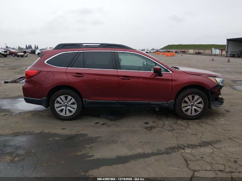 2015 Subaru Outback 2.5I Premium VIN: 4S4BSACC6F3270061 Lot: 43981664