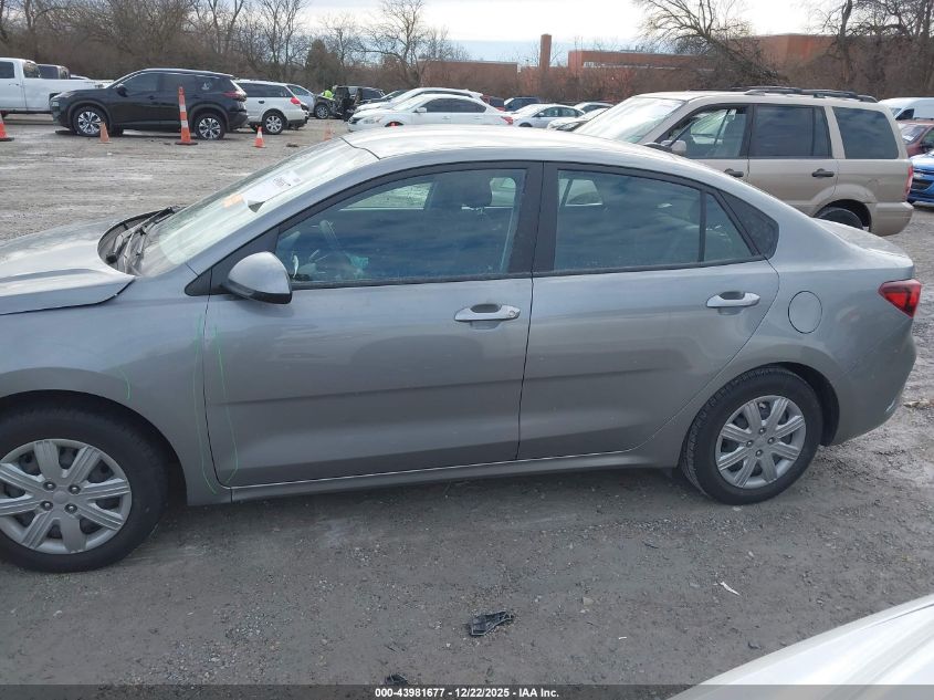 2022 Kia Rio S VIN: 3KPA24AD3NE478015 Lot: 43981677