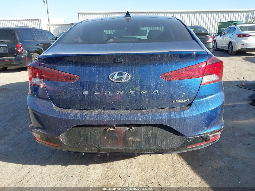 2019 Hyundai Elantra Limited VIN: 5NPD84LF9KH437440 Lot: 43981731