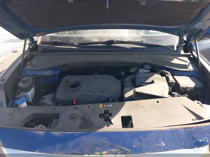 2019 Hyundai Santa Fe Sel VIN: 5NMS3CAD2KH008607 Lot: 43981744