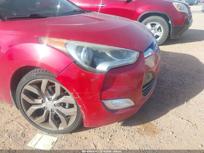 2013 Hyundai Veloster Base W/Gray VIN: KMHTC6AD0DU105401 Lot: 43981825